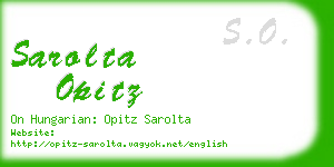 sarolta opitz business card